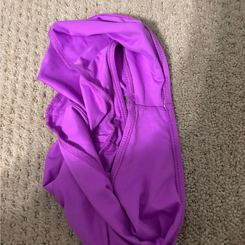 Frankies Bikinis High-Waisted Purple Bikini Bottom